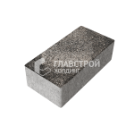 Тротуарная плитка Прямоугольник 24х12х7 см, агат-коричневый на камне