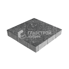 Тротуарная плитка Квадрат 300х300х60, аляска черная с гранитной крошкой