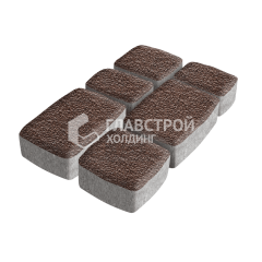 Тротуарная плитка Классика 3 камня, барселона с гранитной крошкой, 4 см