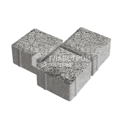 Тротуарная плитка Квадрат 100х100х60, аляска белая с мраморной крошкой