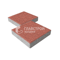 Тротуарная плитка Квадрат 400х400х60, красная с гранитной крошкой