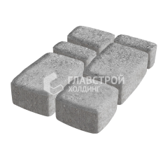 Тротуарная плитка Классика 4 камня, серо-белый, 4 см