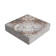 Тротуарная плитка Квадрат 200х200х40, агат оранжевый с гранитной крошкой