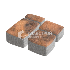 Тротуарная плитка Классика 4 камня, сомон, 4 см