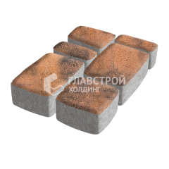 Тротуарная плитка Классика 4 камня, сомон, 4 см