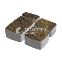 Тротуарная плитка Классика 4 камня, осень с мраморной крошкой, 4 см