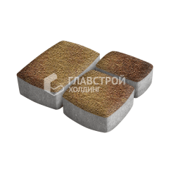 Тротуарная плитка Классика 3 камня, каир с гранитной крошкой, 4 см