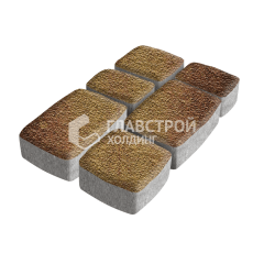 Тротуарная плитка Классика 3 камня, каир с гранитной крошкой, 4 см