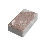 Тротуарная плитка Кирпич, хаски на камне, 4 см