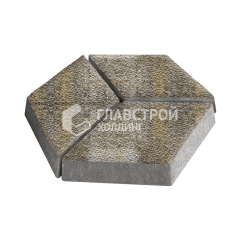 Тротуарная плитка Ромб, степь с гранитной крошкой, 6 см