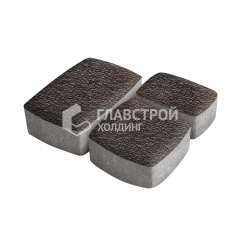 Тротуарная плитка Классика 3 камня, кармен с гранитной крошкой, 4 см